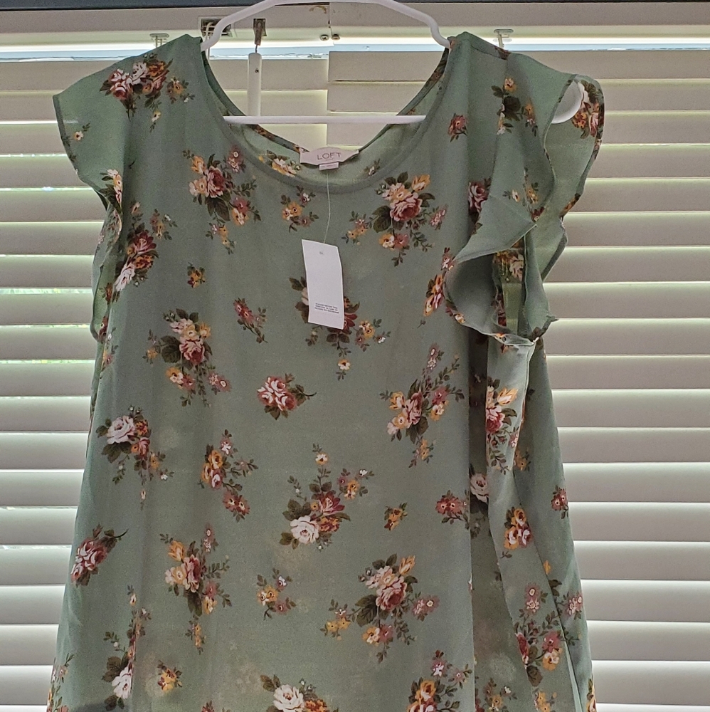 Loft ruffle blouse